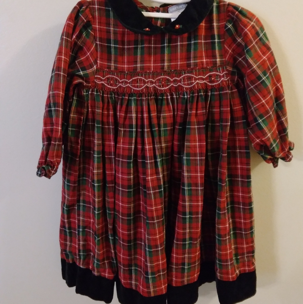 🔴3/$10🔴Carter's 24 month, red plaid dress